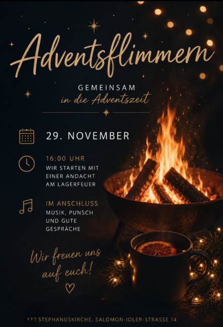 Herzliche Einladung zum Adventsflimmern am 29.11.2026 um 16 Uhr
